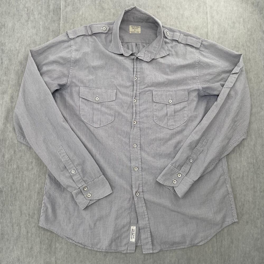 Rag Bone Shirt Adult Extra Large Button Up Long Sleeve Handmade In USA Mens XL